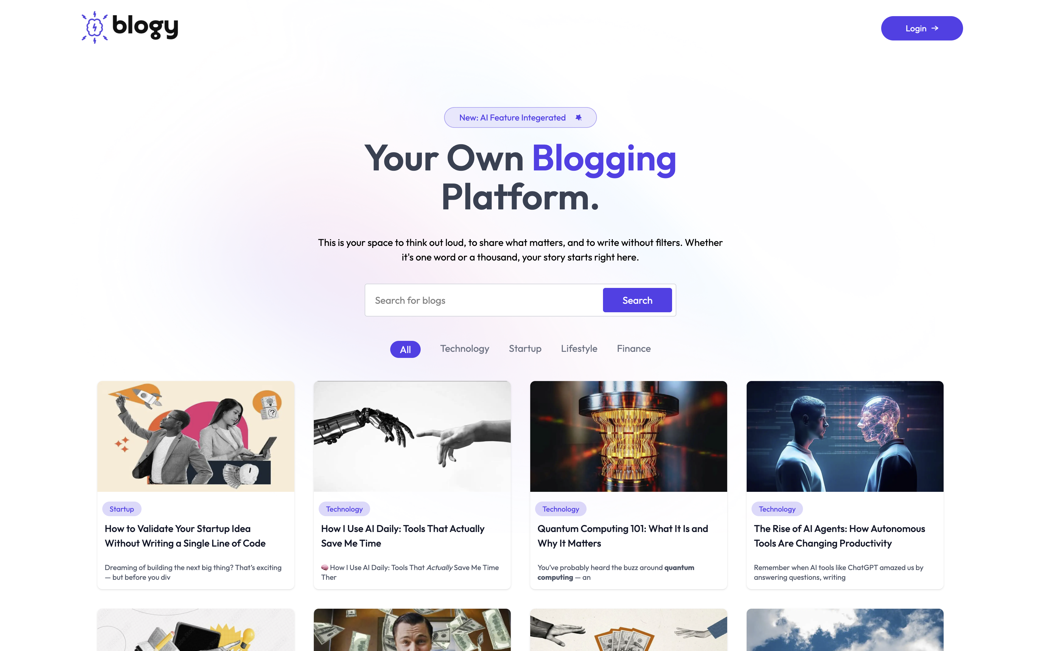 Blogy - Blogging Platform